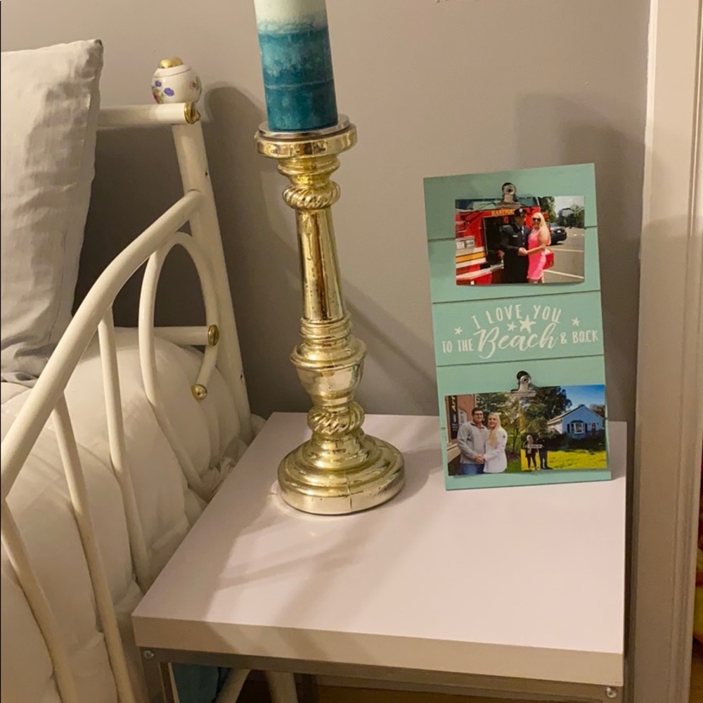 BNWT Gold speckled Mercury glass Candle Holder